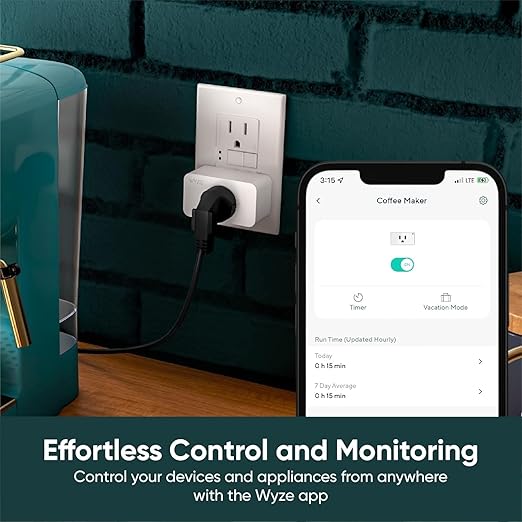 Smart Plug by Wyze Lifestyle, 2.4GHz Smart Home Wi-Fi Plug Outlet Compatible - Image 2