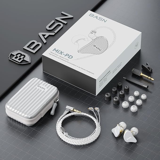 BASN Mix-PD in Ear Monitor, 1Planar Driver + 1Dynamic Driver HiFi IEM Earphones - Image 7
