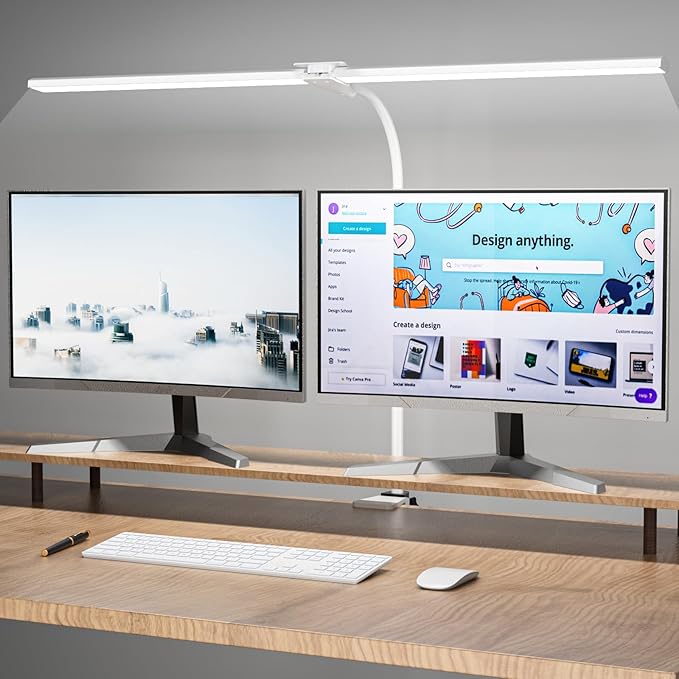 Hensam 31.5 Inch LED Desk Lamp, Double Head Desk Light by Hensam