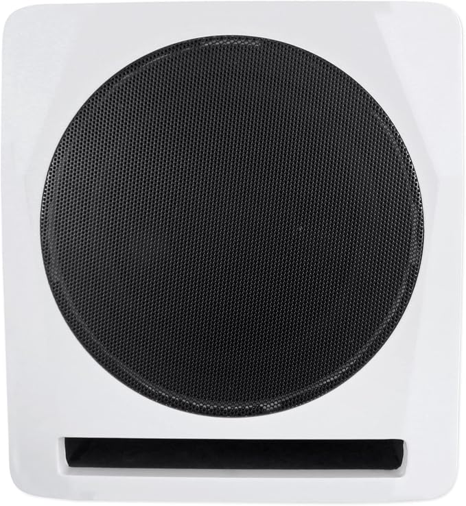 Rockville APM10W Active Studio Subwoofer in White, MDF Wood, RCA/XLR/Optical - Image 2