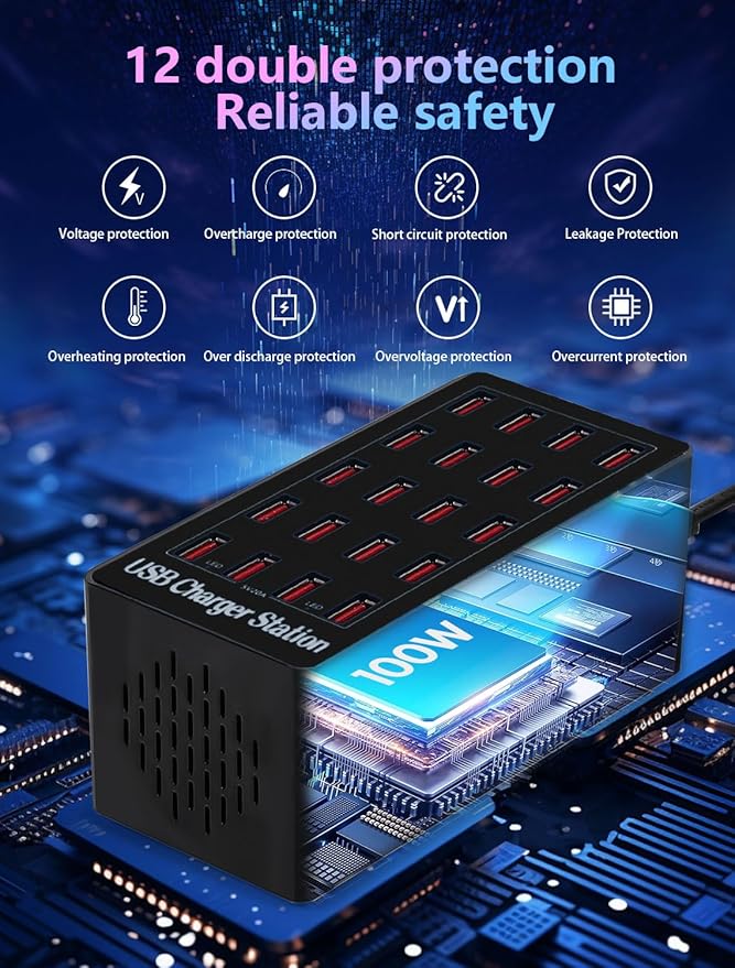 Charging Station, 100W20Port USB Charging Station, Charging Station - Image 5