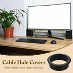 uxcell Desk Grommet, 1-3/4" Zinc Alloy Cable Hole Cover Wire Cord Organizer - Image 6