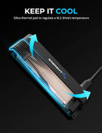 SABRENT USB 3.2 Type C M.2 PCIe NVMe + 2.5/3.5 Inch SSD & HDD Converter - Image 6