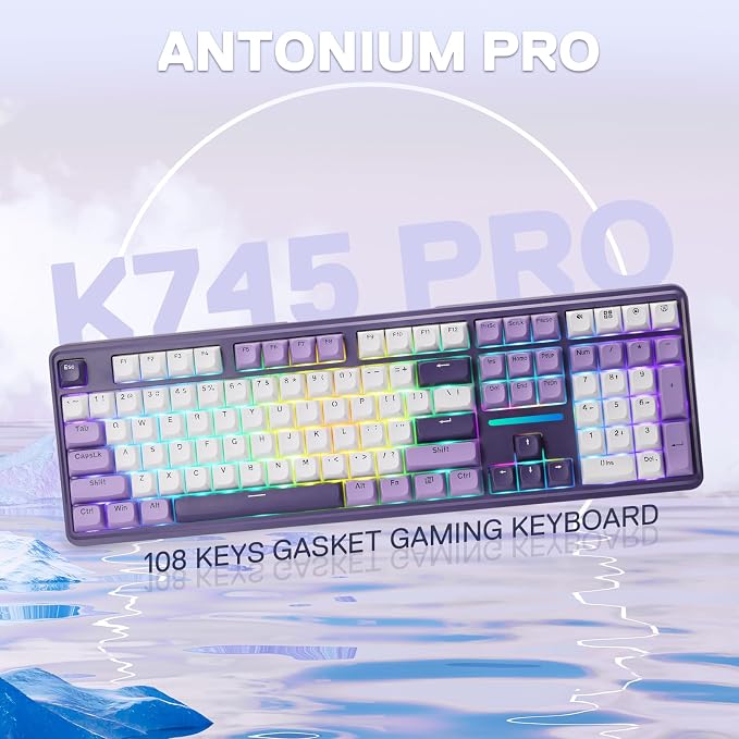 Redragon K745 PRO Wireless Gasket RGB Gaming Keyboard, 108 Keys Mechanical - Image 9