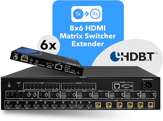 OREI 8X8 4K HDMI Matrix Switcher Extender - Image 4