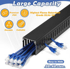 ZhiYo 99in Professional Server Rack Cable Management Raceway, H2in x W2in Cable - Image 2