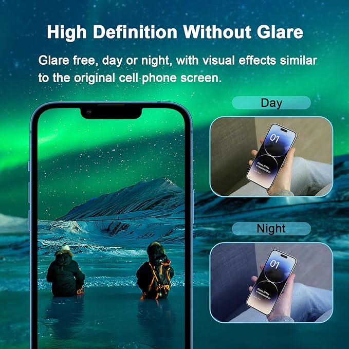 Blue Light Screen Protector for iPhone 12 Pro Max Eye Protection HD Clear Blue - Image 4