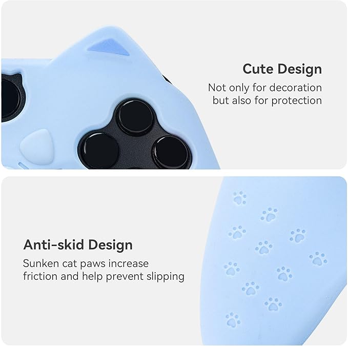 GeekShare Cat Paw Controller Skin Grips Set Anti-Slip Silicone Protective Cover - Image 4