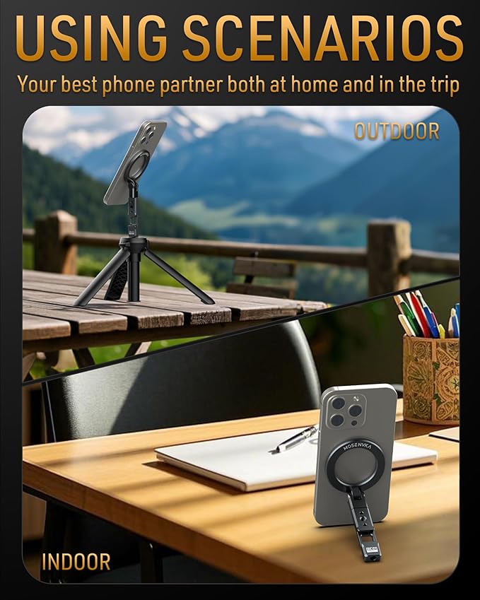 Magnetic Tripod Phone Mount, Travel Phone Grip - Image 5