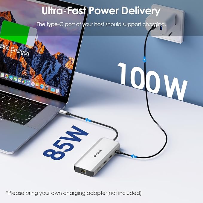 Docking Station Dual Monitor, WAVLINK Displayport Docking Station - Image 6