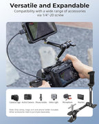 SMALLRIG Clamp w/ 1/4" and 3/8" Thread Holes, 9.8 Inches Adjustable Friction - Image 4