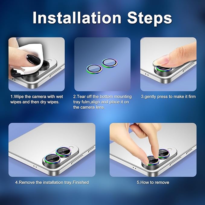 for Samsung Galaxy S25 Edge Camera Lens Protector, Individual Metal Ring - Image 8
