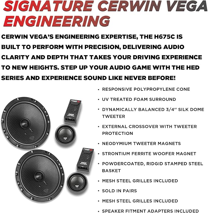 CERWIN-VEGA! HED 2025 Edition – 6.75” 2-Way Coaxial Full Range Speaker System - Image 3