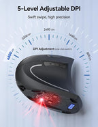 TECKNET Ergonomic Mouse Wireless, Rechargeable Mouse Wireless Silent - Image 6