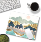 Mouse Pad, Abstract Mountain Mouse Pad, Washable Square Cloth Mousepad - Image 4