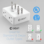 Multi Plug Outlet Splitter, Unidapt Multiple Outlets Extender Adapter - Image 4