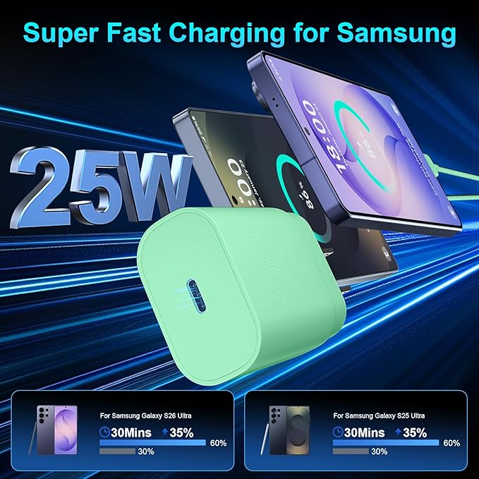 Super Fast Charger Type C, 25W USB C Wall Charger Fast Charging - Image 2