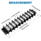 GLOSO TBE Double Row Stainless Terminal Blocks, Marine Grade, 4-14 AWG Cu - Image 2