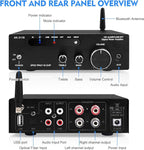 Amplifier Home Audio, Stereo Receiver Bluetooth 5.0 Power amp 100W x2 Wireless - Image 7