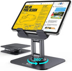 OCYCLONE for iPad Stand for Desk, 360 Rotating Adjustable Portable Monitor by OCYCLONE