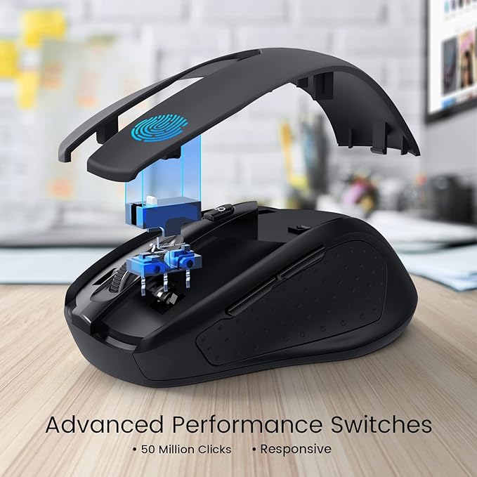 Wireless Mouse, D-09 Computer Mouse USB Cordless Mice - Image 4