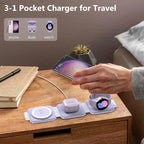 Travel Charger for Samsung Multi Devices, Foldable 3 in 1 Wireless Charging - Image 4