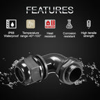 LeMotech M32 Cable Gland, 90 Degree Adjustable 18-25mm Strain Relief, Cord - Image 3