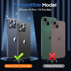 UniqueMe for 3 Pack iPhone 15 Pro/iPhone 15 Pro Max Camera Lens Protector - Image 7