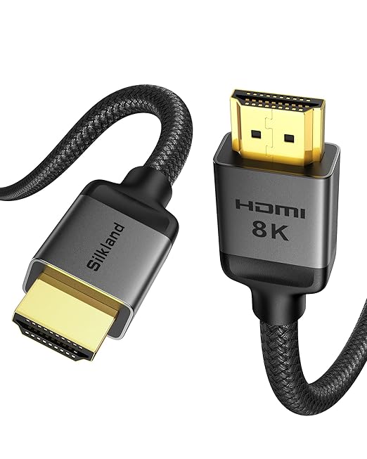 Silkland 1FT Short 10K 8K HDMI 2.1 Cable, Ultra High Speed HDMI Cable 48Gbps by Silkland