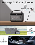 Portable Power Station 500W, 299Wh LiFePO4 Power Bank - Image 3