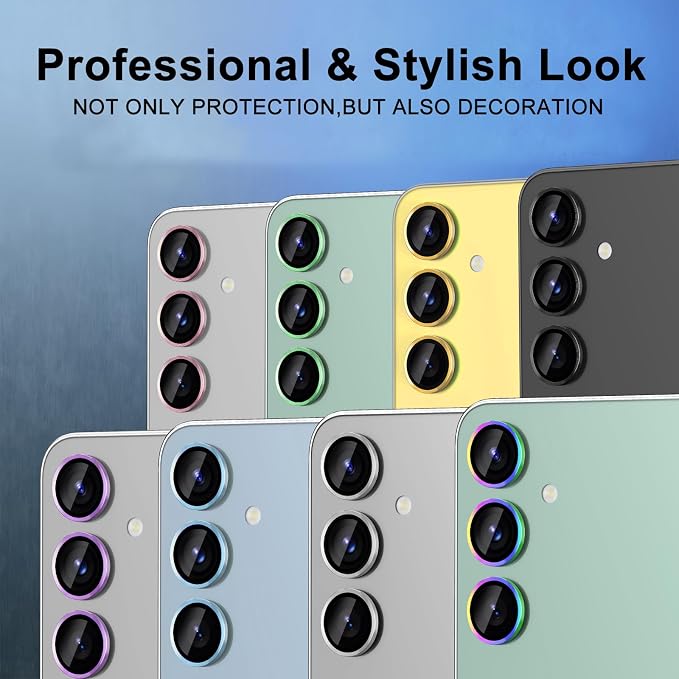 for Samsung Galaxy S24 FE Camera Lens Protector, Individual Metal Ring Tempered - Image 7
