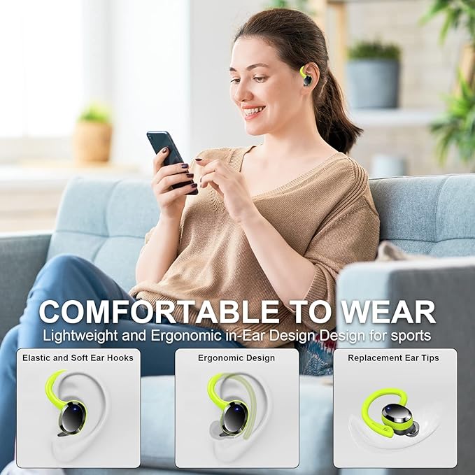 Wireless Earbud, 48H Running Wireless Earphones - Image 5
