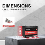 2 pack 12V 100Ah Mini LiFePO4 Lithium Battery, 100A BMS 1280Wh BCI Group 24 - Image 4