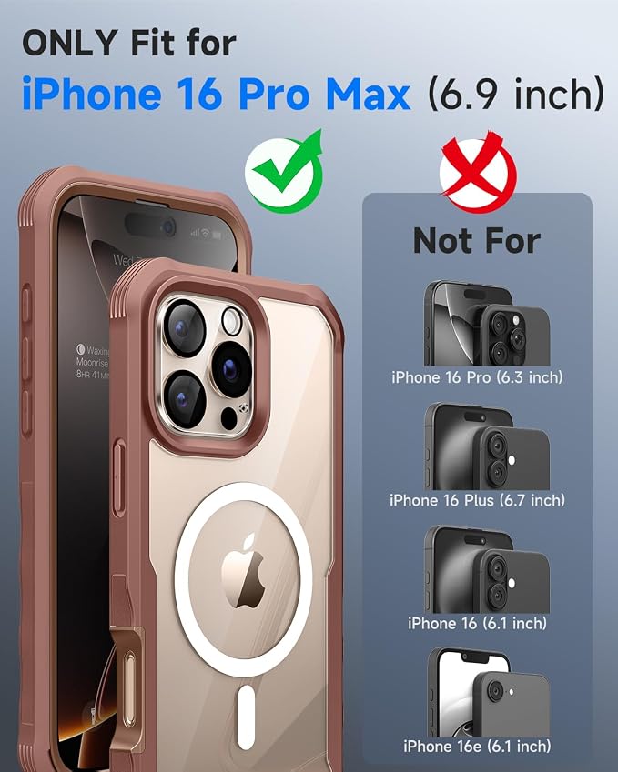 seacosmo for iPhone 16 Pro Max Case, Full Body Bumper - Image 5