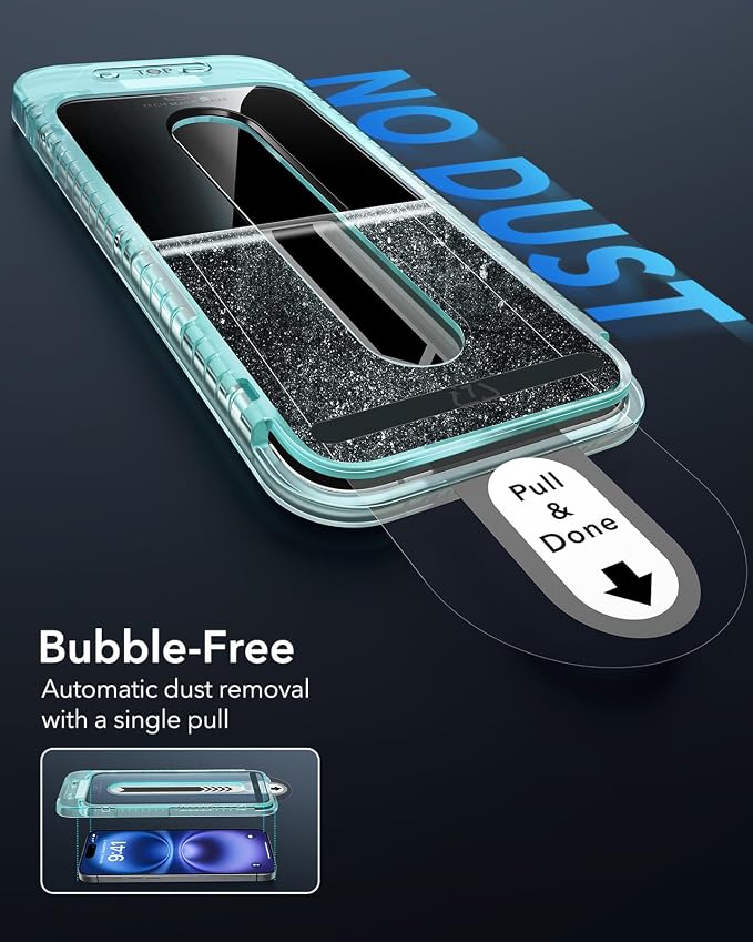 ESR 3 Pack for iPhone 16 /iPhone 15 Screen Protector, Full Coverage Tempered - Image 4