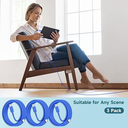 60W USB C to USB C Cable iPhone 15 Fast Charging Cable, 3ft Long USB-C to USBC - Image 7