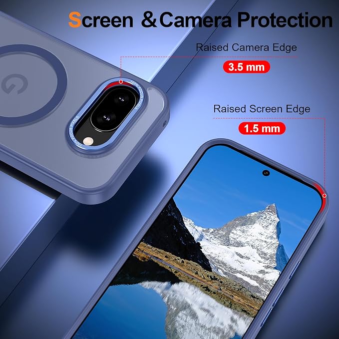 Magnetic for Google Pixel 9a Case, Shockproof Slim Translucent Matte Anti-Slip - Image 3