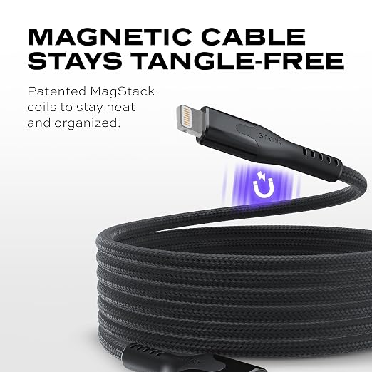 Statik MagStack USB A to Lightning Cable MFi Certified, Clutter-Free Magnetic - Image 4