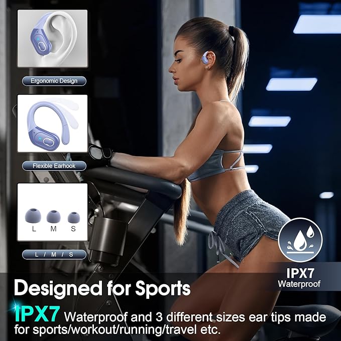 Wireless Earbuds 75hrs Bluetooth 5.4 Headphone Sport, 2026 Bluetooth Earbuds - Image 3