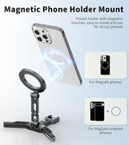 Magnetic Phone Tripod Stand, Foldable Cell Phone Holder - Image 2