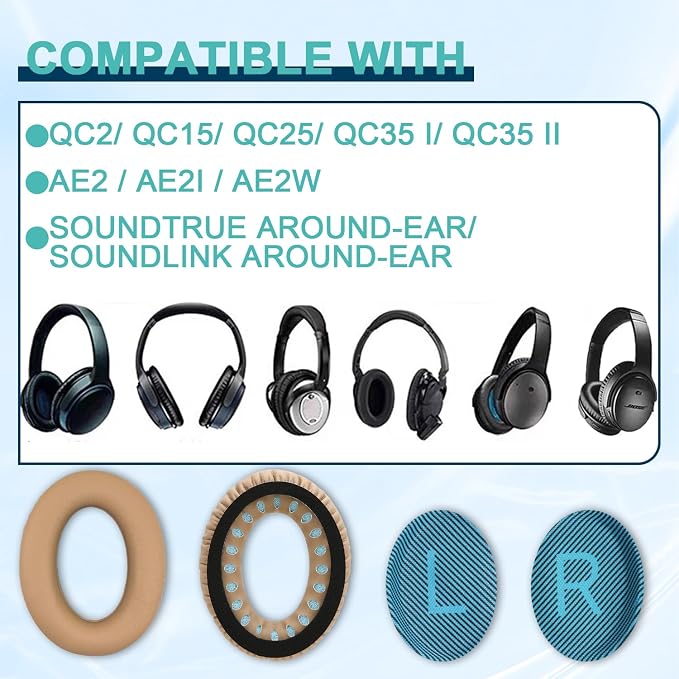 Replacement Earpads Cushions for Bose QuietComfort 35 & Quiet Comfort 35 II - Image 3