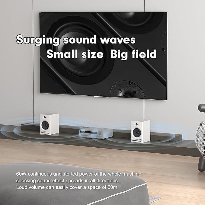 Ortizan C7 Dual-Mode 2.0 Studio Monitors, Active Monitor Speakers - Image 4