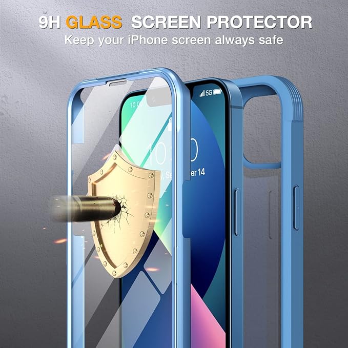 Miracase Compatible with iPhone 13 case 6.1 inch, 2023 Upgrade Full-Body Glass - Image 6