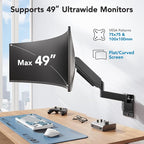 HUANUO 49 inch Ultrawide Monitor Wall Mount, Heavy Duty Screen Arm - Image 2