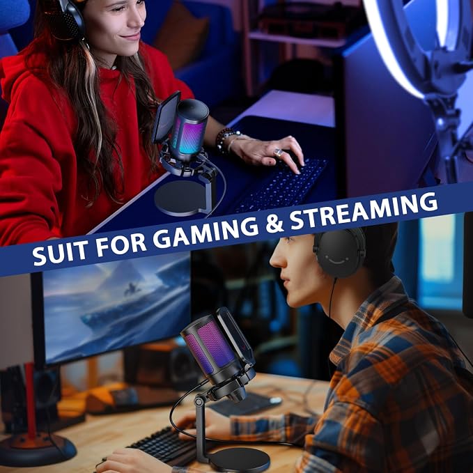 Fifine USB Microphone for PC Gaming, Computer Desktop Streaming Microphone - Image 8