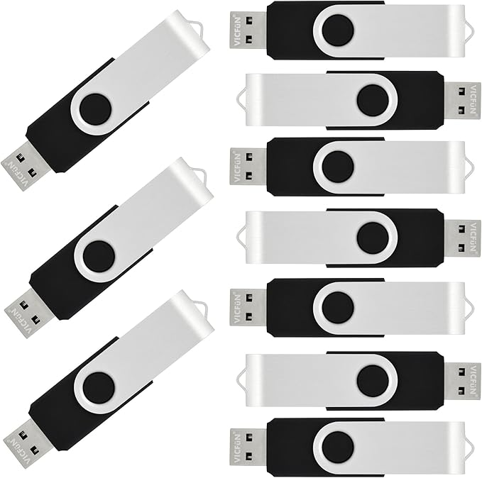 10 Pack 16GB USB Flash Drives 16GB Flash Drive Pack USB 2.0 Swivel USB Thumb by VICF%C3%BCN