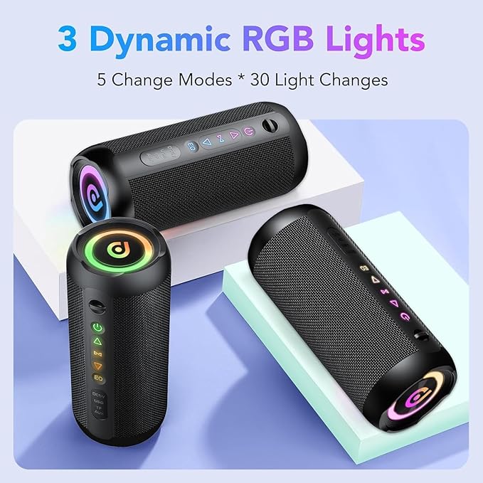 Portable Bluetooth Speaker, 30W Dual Speaker, 2.0 Channel, Deep Bass, 30H - Image 5