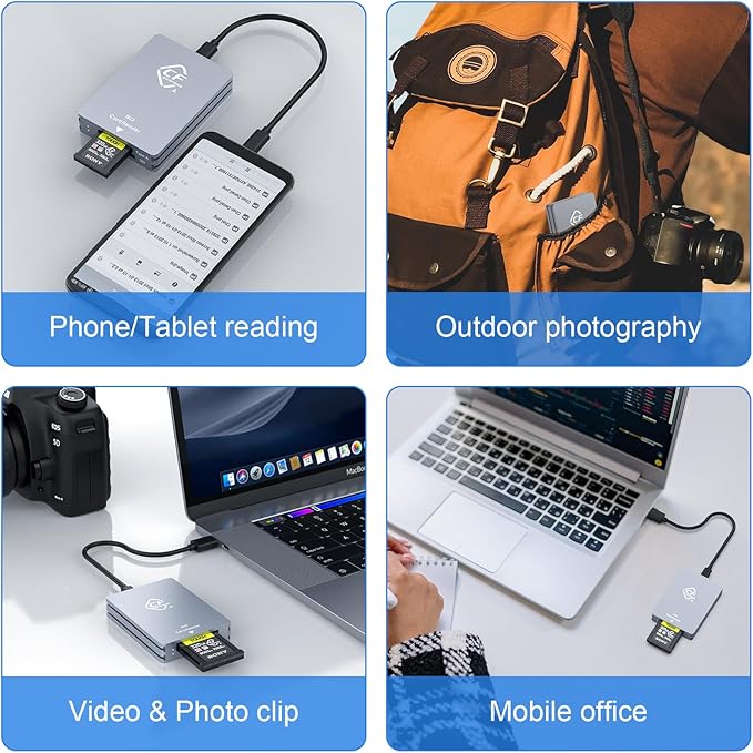 CFexpress Type A and SD Dual-Slot Memory Card Reader, 10Gbps USB 3.2 Gen 2 Type - Image 8