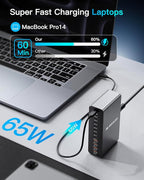 12 Ports Aluminum Alloy 380W Charging Station Fast USB C Charger Block 65W - Image 3