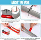 Floor Cord Cover Cavity 0.8"x0.37" Self Adhesive Cord Hider, 3.3FT Low Profile - Image 8